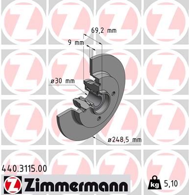 ZIMMERMANN Piduriketas 440.3115.00