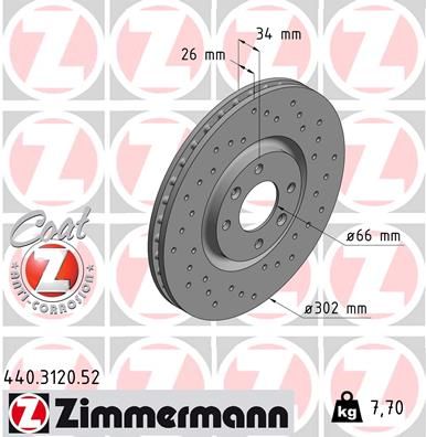 ZIMMERMANN Тормозной диск 440.3120.52