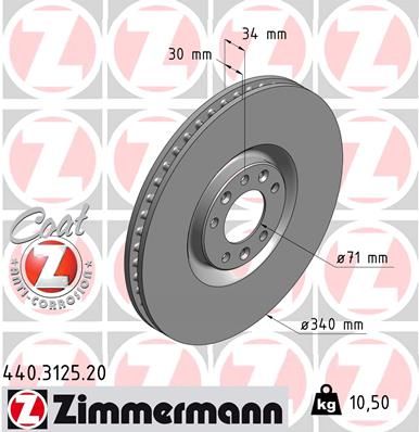 ZIMMERMANN Тормозной диск 440.3125.20