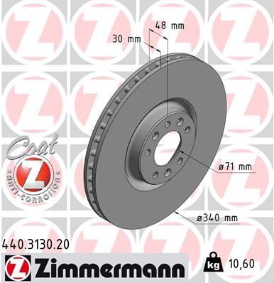 ZIMMERMANN Тормозной диск 440.3130.20