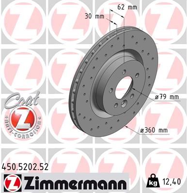 ZIMMERMANN Тормозной диск 450.5202.52