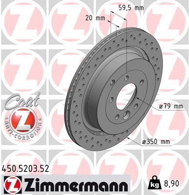 ZIMMERMANN Тормозной диск 450.5203.52