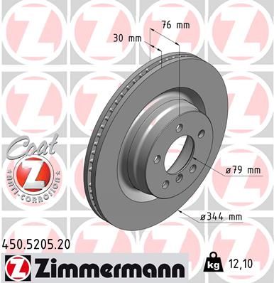 ZIMMERMANN Тормозной диск 450.5205.20