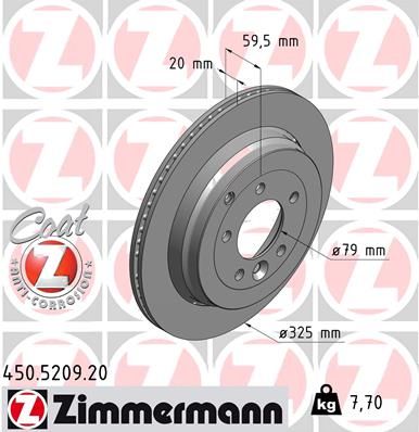 ZIMMERMANN Тормозной диск 450.5209.20