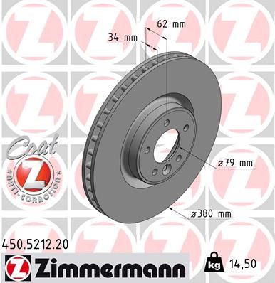 ZIMMERMANN Тормозной диск 450.5212.20