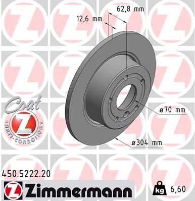 ZIMMERMANN Тормозной диск 450.5222.20