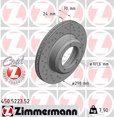 ZIMMERMANN Тормозной диск 450.5223.52