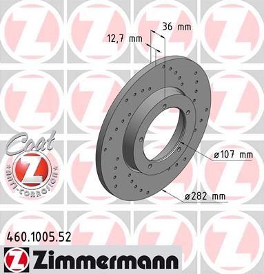 ZIMMERMANN Тормозной диск 460.1005.52