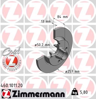 ZIMMERMANN Тормозной диск 460.1011.20