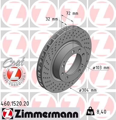 ZIMMERMANN Тормозной диск 460.1520.20