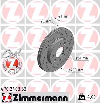 ZIMMERMANN Тормозной диск 470.2403.52