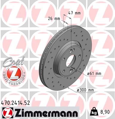 ZIMMERMANN Тормозной диск 470.2414.52
