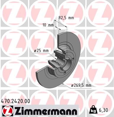 ZIMMERMANN Тормозной диск 470.2420.00