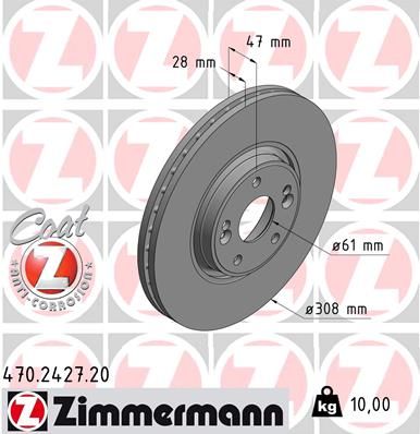 ZIMMERMANN Тормозной диск 470.2427.20