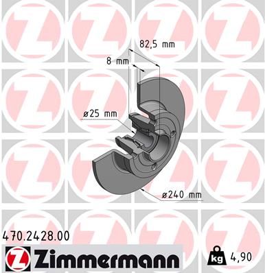 ZIMMERMANN Тормозной диск 470.2428.00