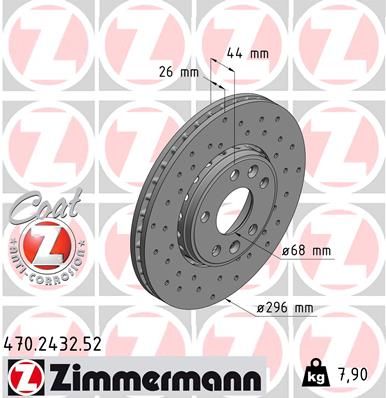 ZIMMERMANN Тормозной диск 470.2432.52
