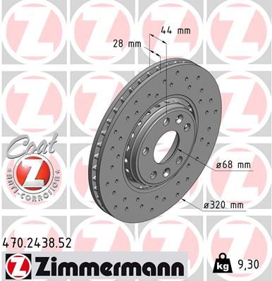 ZIMMERMANN Тормозной диск 470.2438.52