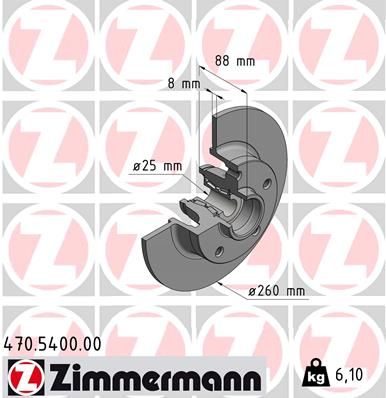 ZIMMERMANN Тормозной диск 470.5400.00