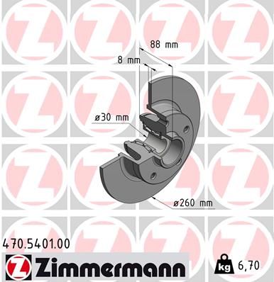 ZIMMERMANN Тормозной диск 470.5401.00