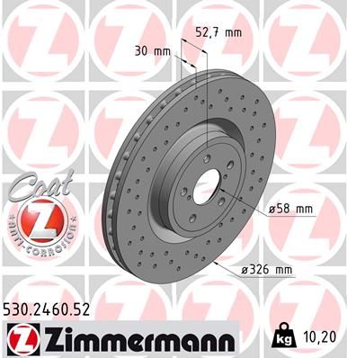 ZIMMERMANN Тормозной диск 530.2460.52