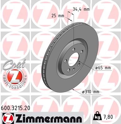 ZIMMERMANN Тормозной диск 600.3215.20