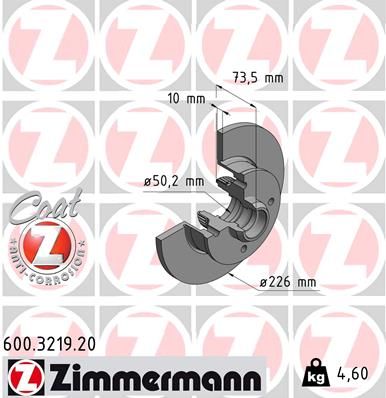 ZIMMERMANN Тормозной диск 600.3219.20
