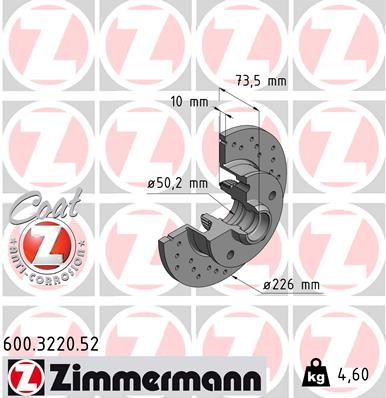 ZIMMERMANN Тормозной диск 600.3220.52