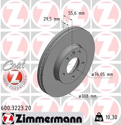 ZIMMERMANN Тормозной диск 600.3223.20